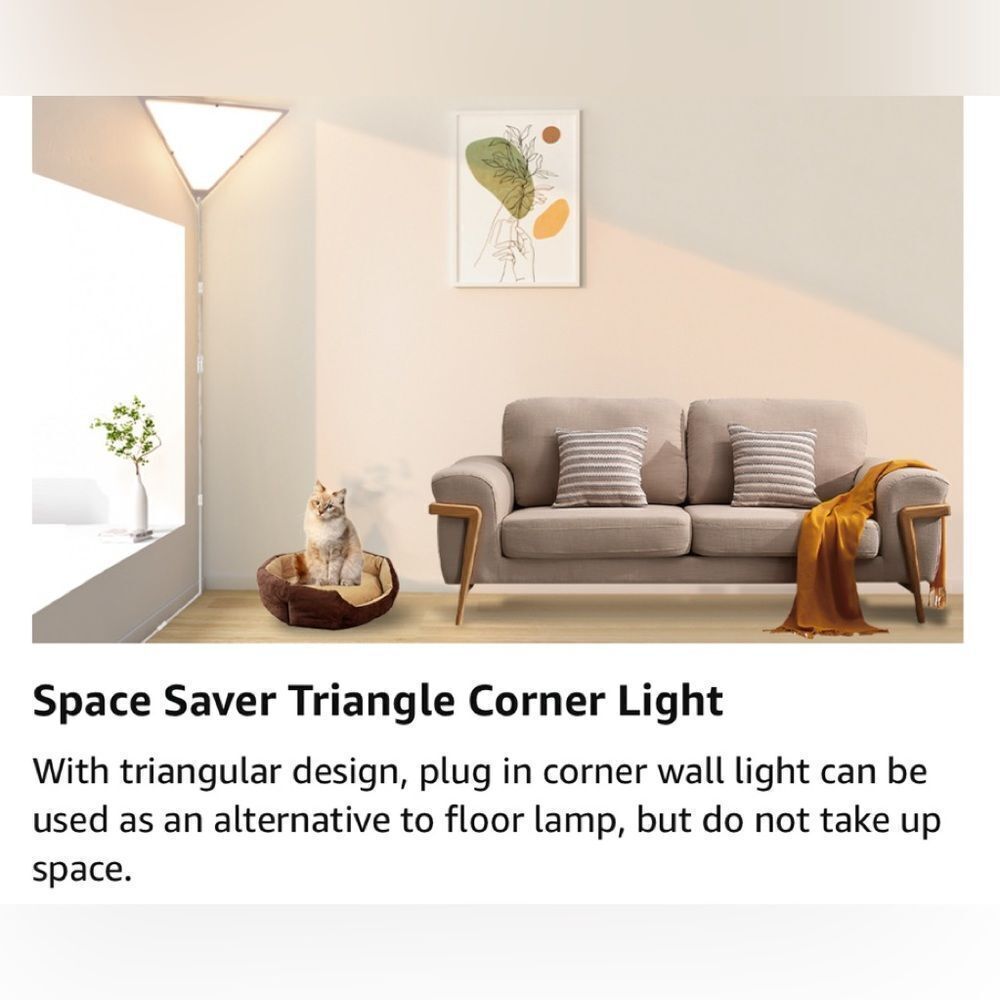 Set of two space saver triangle corner lights.  New in box